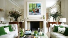 Henriette von Stockhausen designed living room with mirrored paneling