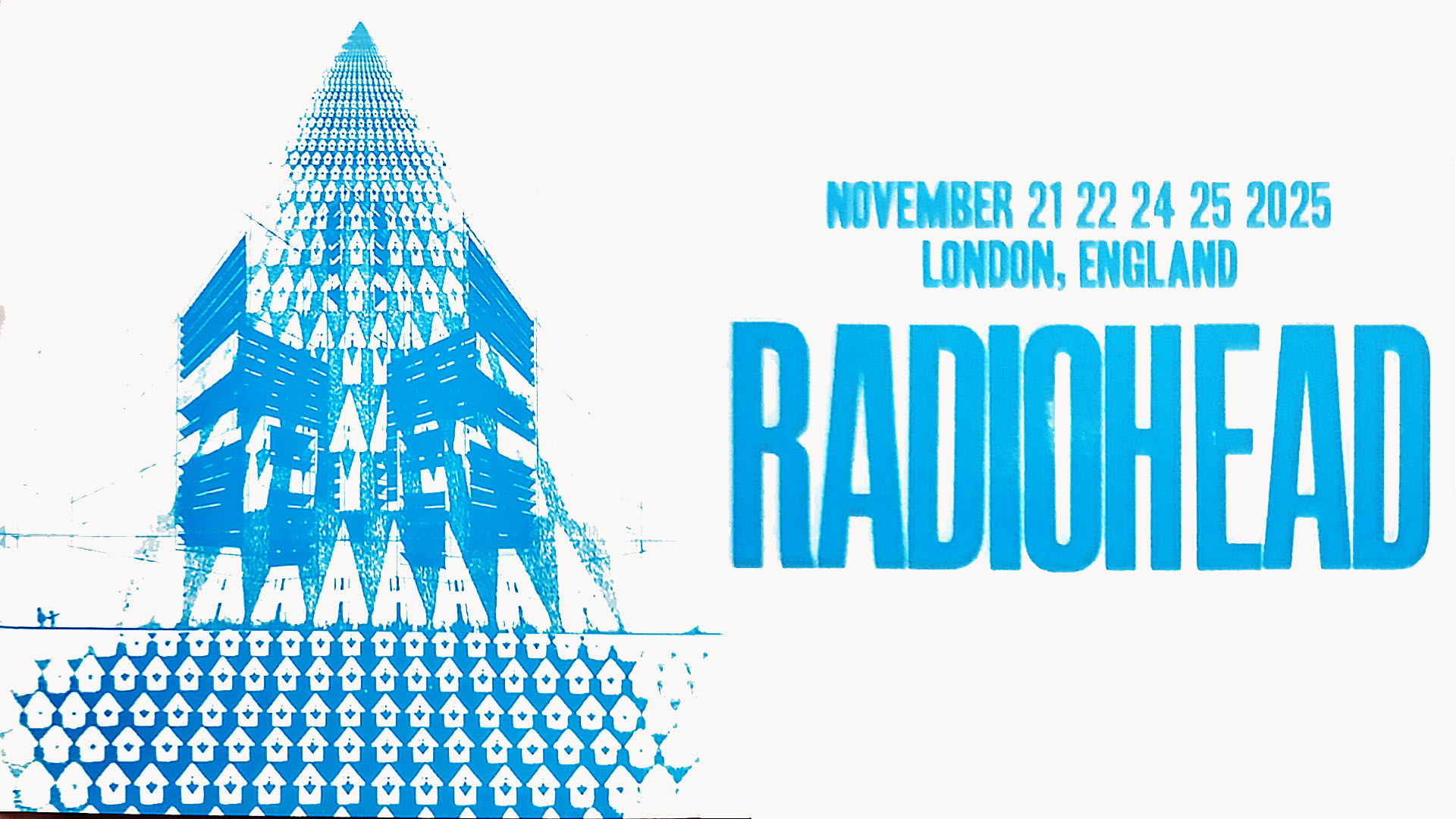 Radiohead tour flyer images.