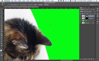 Screenshot of merging layers in Photoshop
