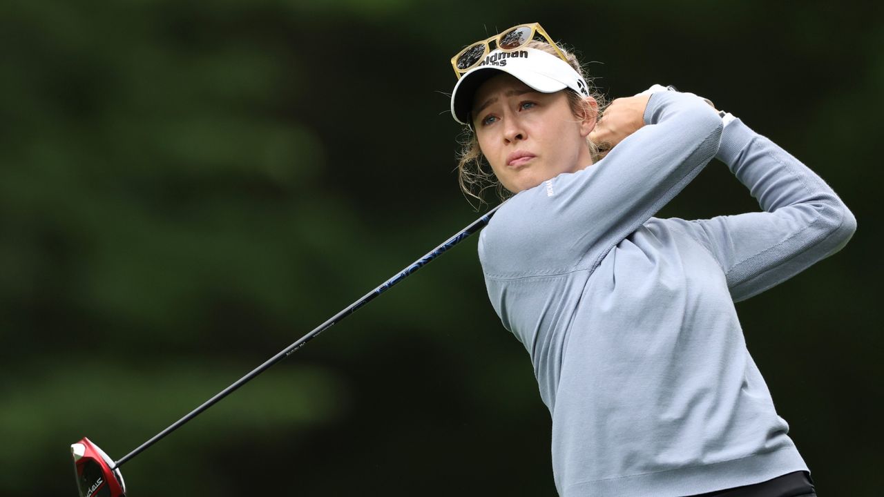 Nelly Korda competing in the KPMG Women&#039;s PGA Championship in June last month