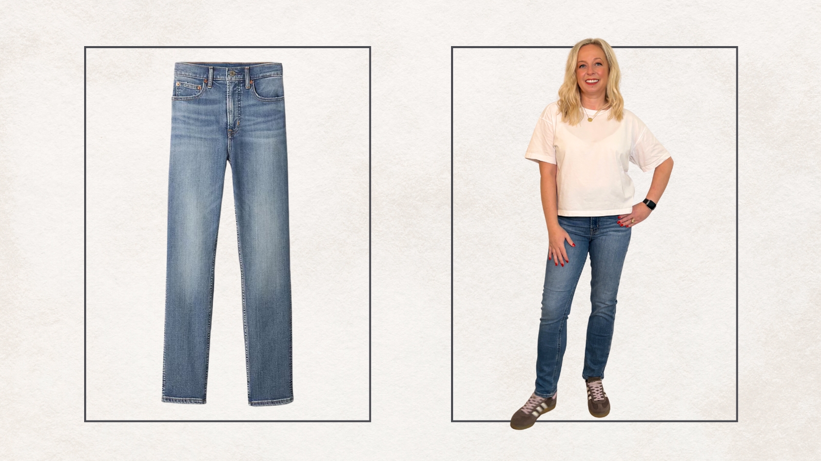 Antonia Kraskowski wearing Gap slimming jeans