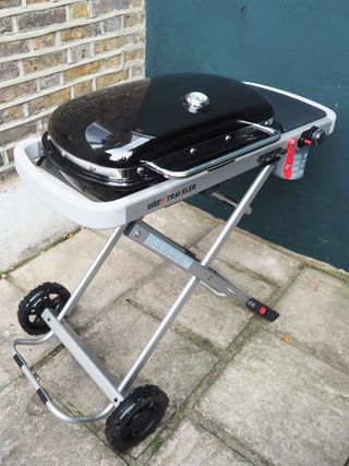 The finished, just built Weber Traveler gas barbecue