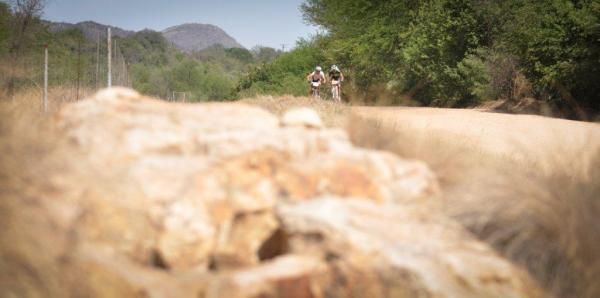The two break away riders