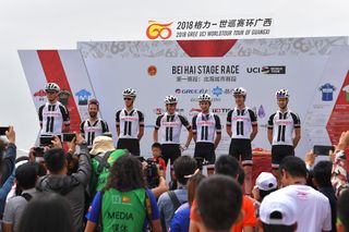 Chad Haga and Team Sunweb on stage at the Tour of Guangxi