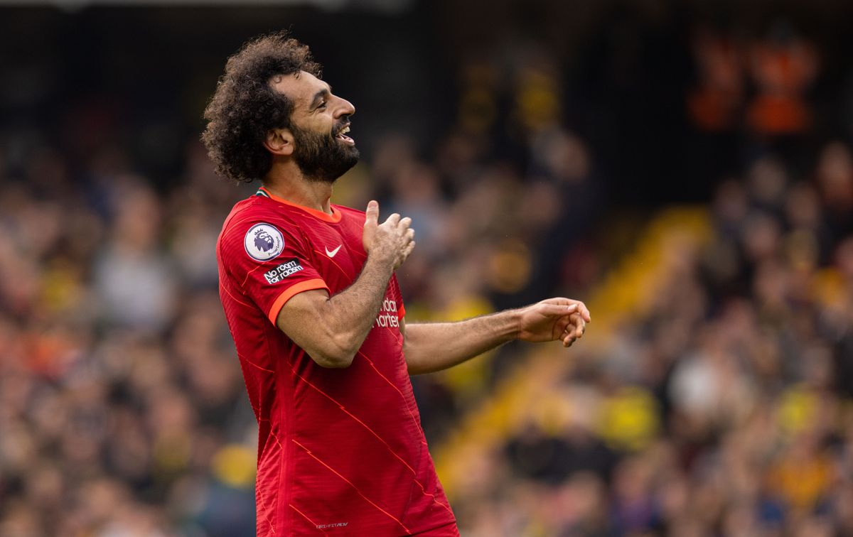 Best FIFA Men&#039;s Player 2021: Liverpool forward Mohamed Salah celebrating