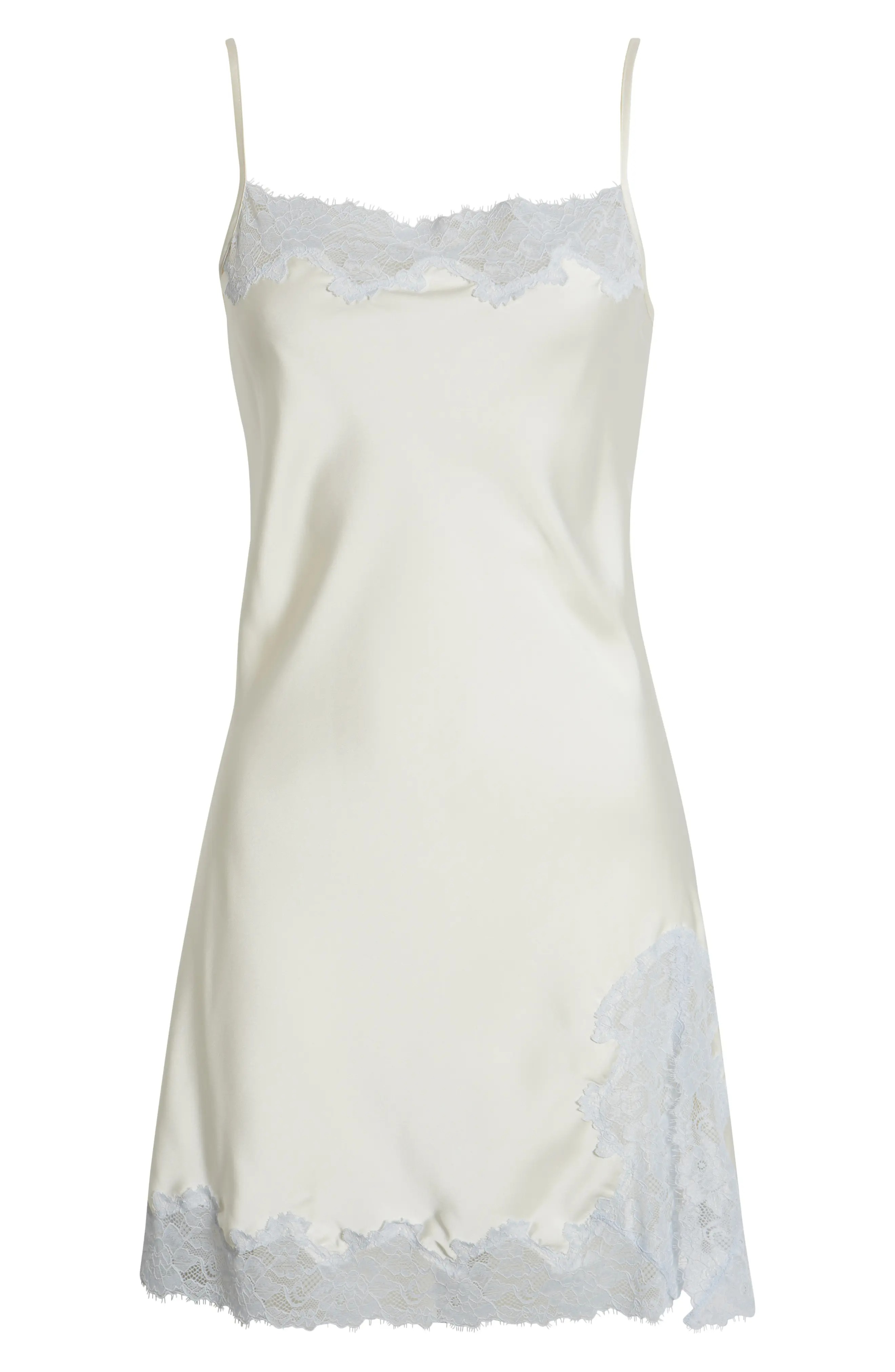 Open Edit, Lace Trim Satin Chemise