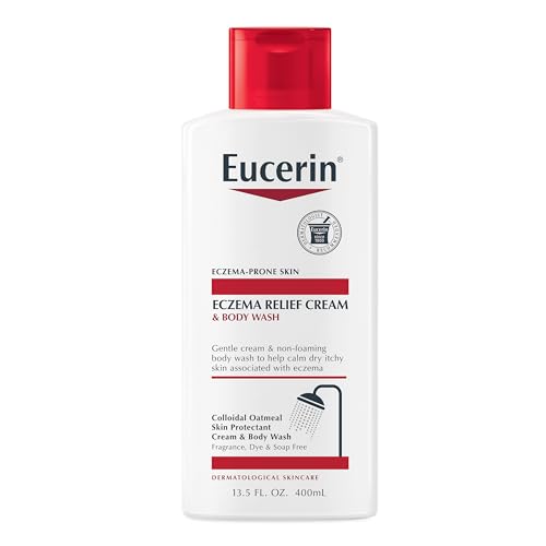Eucerin Eczema Relief Cream Body Wash, Eczema Body Wash With Colloidal Oatmeal, Ceramide-3 and Licorice Root Extract, 13.5 Fl Oz Bottle