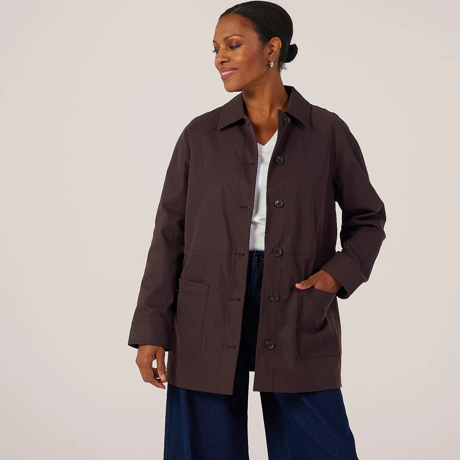 QVC X Ruth Langsford chocoalte brown jacket