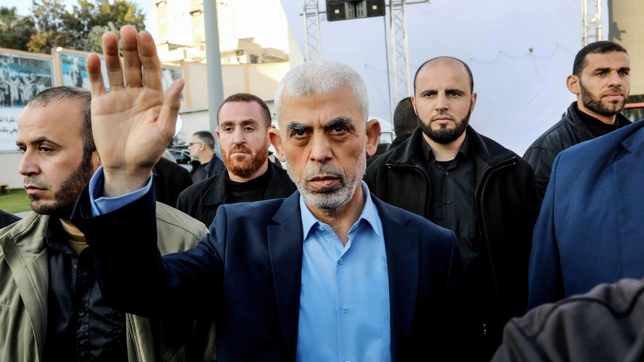  Yahya Sinwar, head of the Palestinian militant movement Hamas in the Gaza Strip