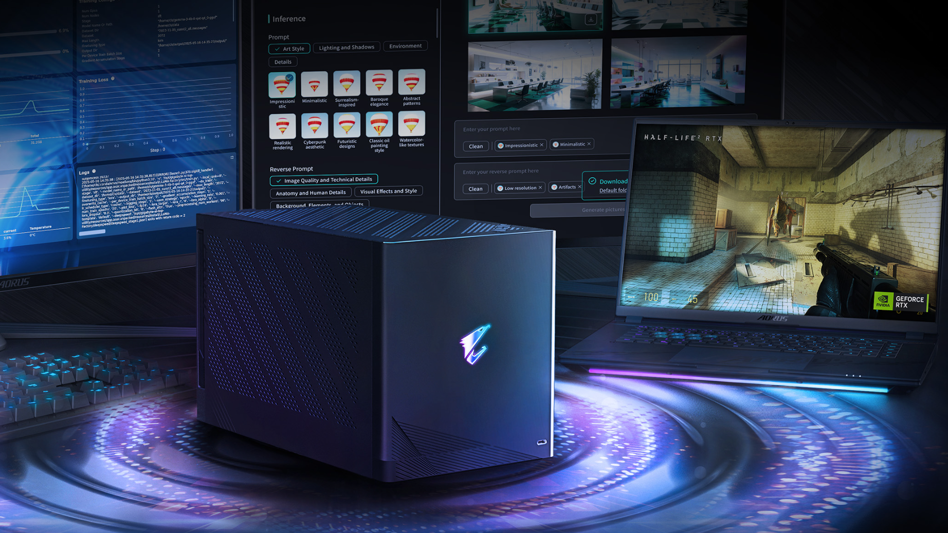 RTX 5090 AI eGPU render