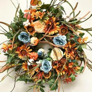 Artificial Fall 28 Floral Wreath for Thanksgiving Day