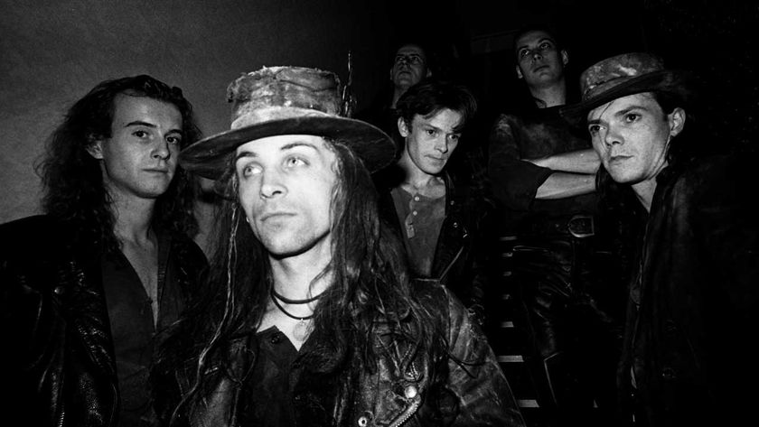 Fields Of The Nephilim backstage in 1990