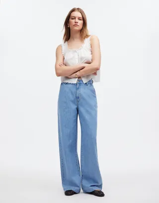 The Tall Harlow Wide-Leg Jean in Beachwood Wash