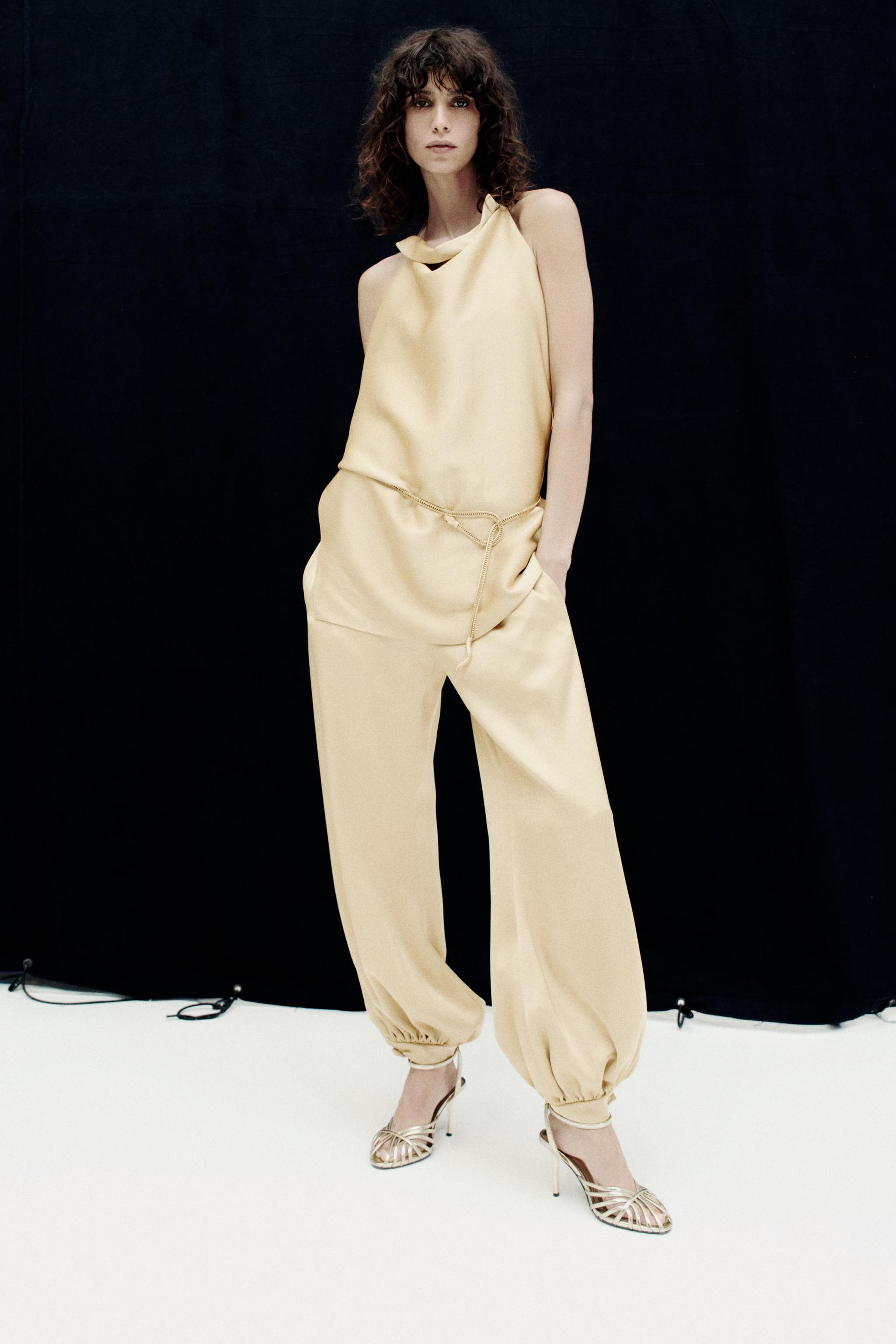 Zw Collection Satin Balloon Pants