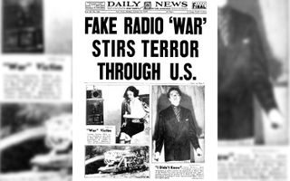 On October 31, 1938, the front page of the New York newspaper the Daily News noted the panic sparked by Welles' broadcast.