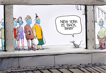 Editorial Cartoon U.S. new york city subway
