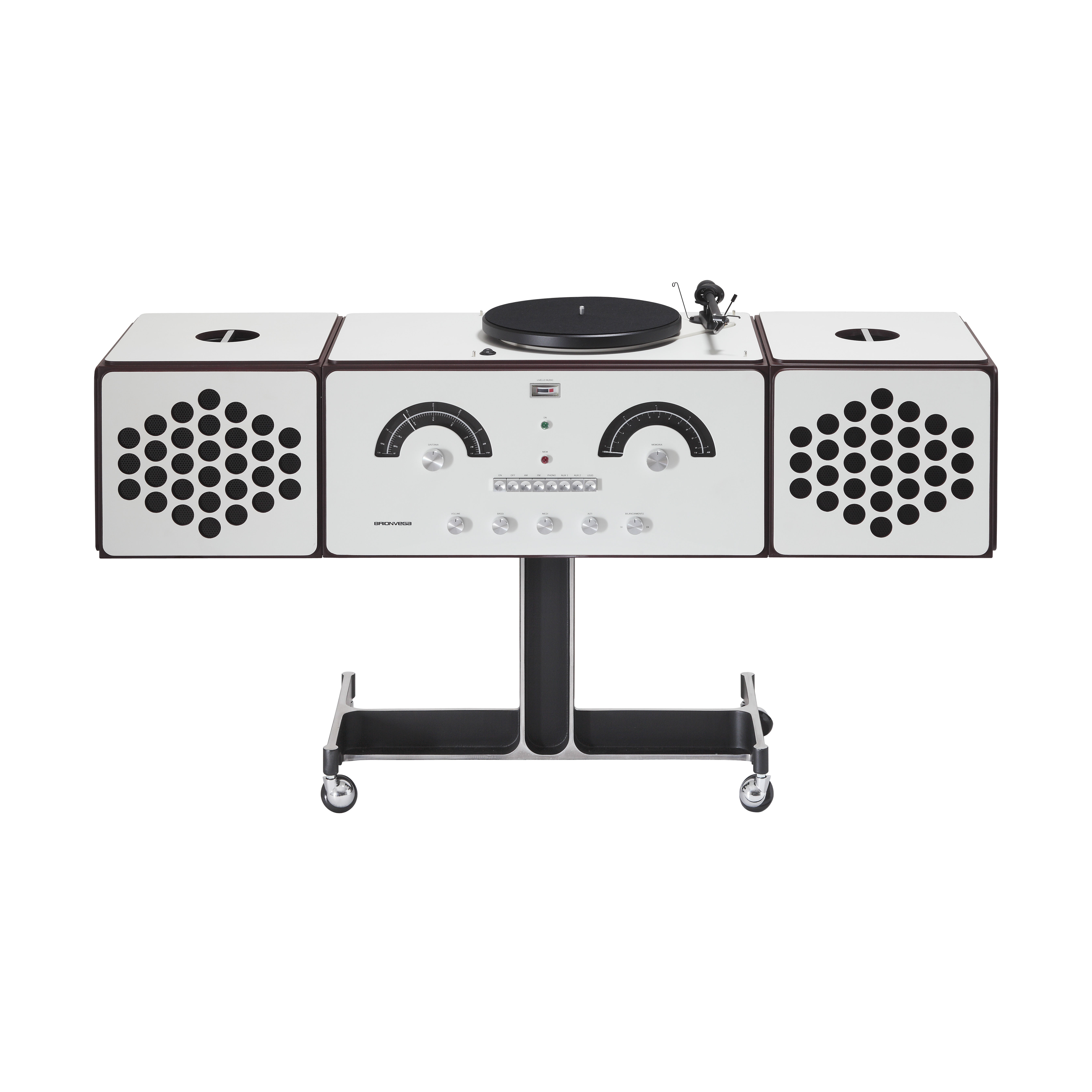Radiofonografo Rr226 Speaker Wood White / Radio & Turntable - Castiglioni, 1965 - Brionvega