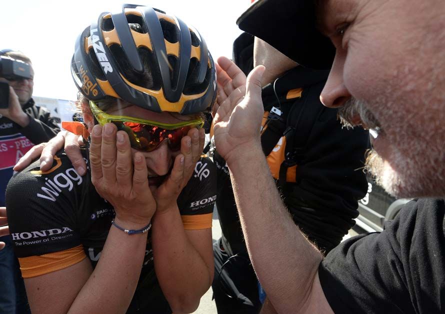 Elisa Longo Borghini after winning the Tour of Flanders