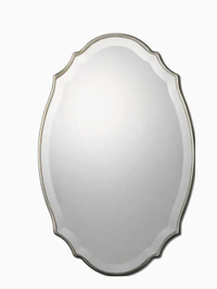 allen + roth&nbsp;30-in L x 20-in W Oval Silver Beveled Wall Mirror for $65.98, at Lowe's