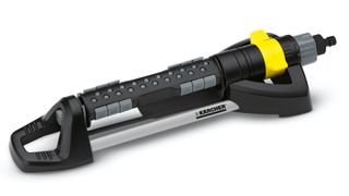 KARCHER OSCILLATING garden SPRINKLER OS 5.320SV finished in black, silver and yellow on a white background
