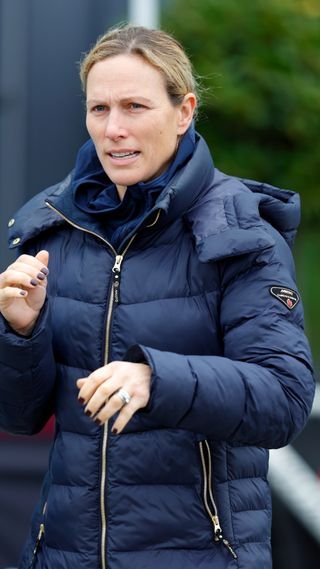 Zara Tindall arrives to take part in the final leg of the Cycle4Caroline Endurance Charity Cycle Challenge