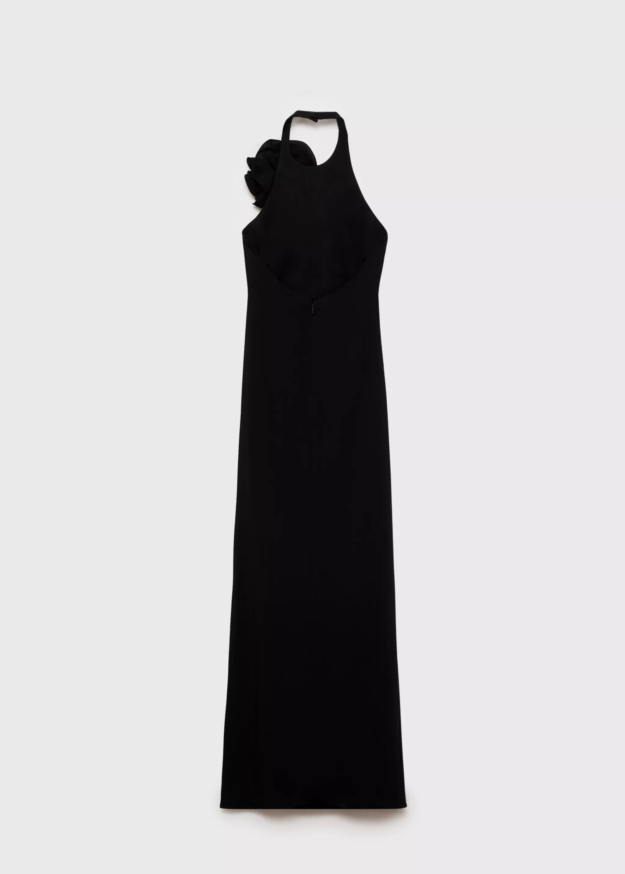 Draped Halter-Neck Dress With Flower Motif - Women | Mango Usa