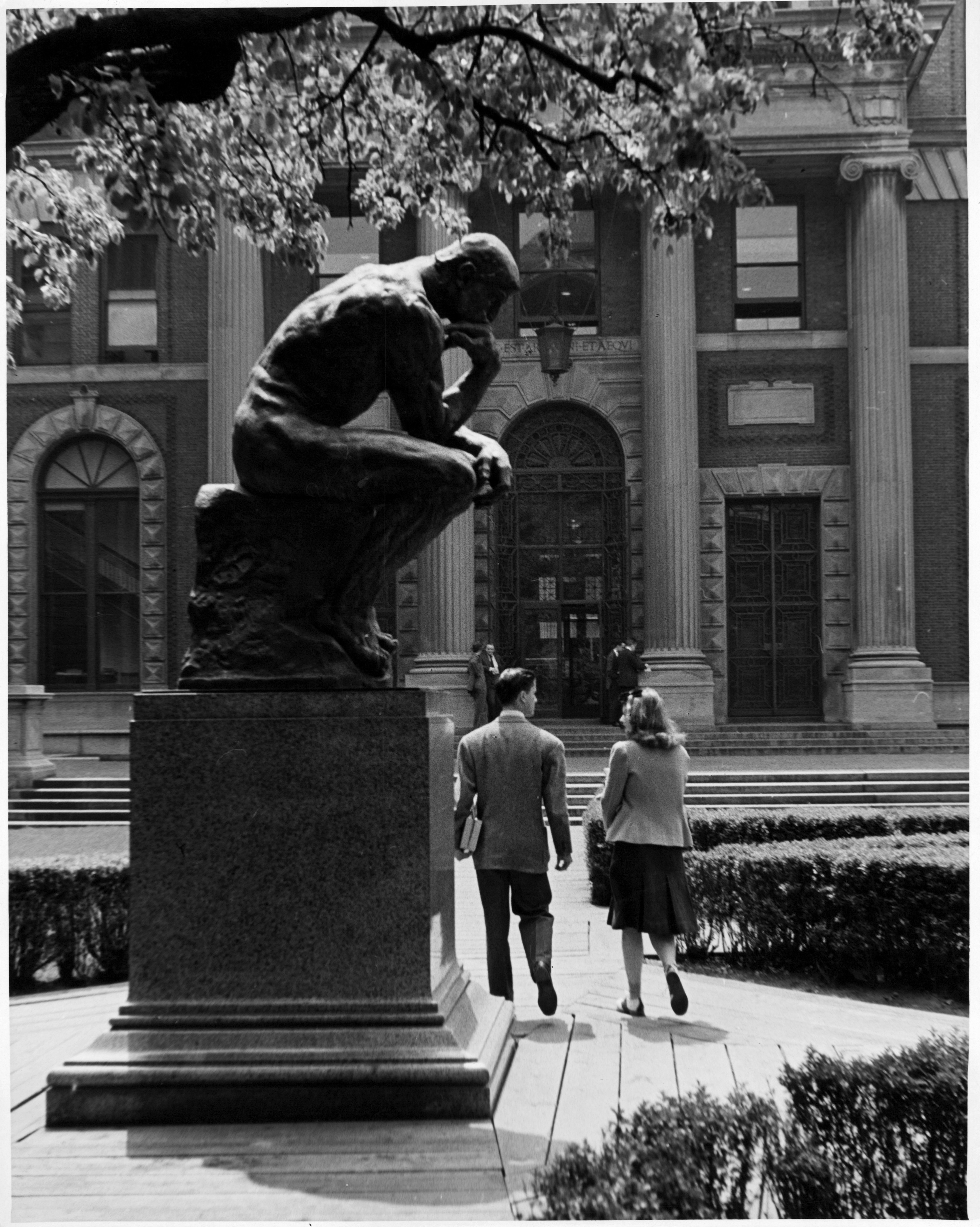 Rodin's The Thinker Statue At Columbia University In New York City