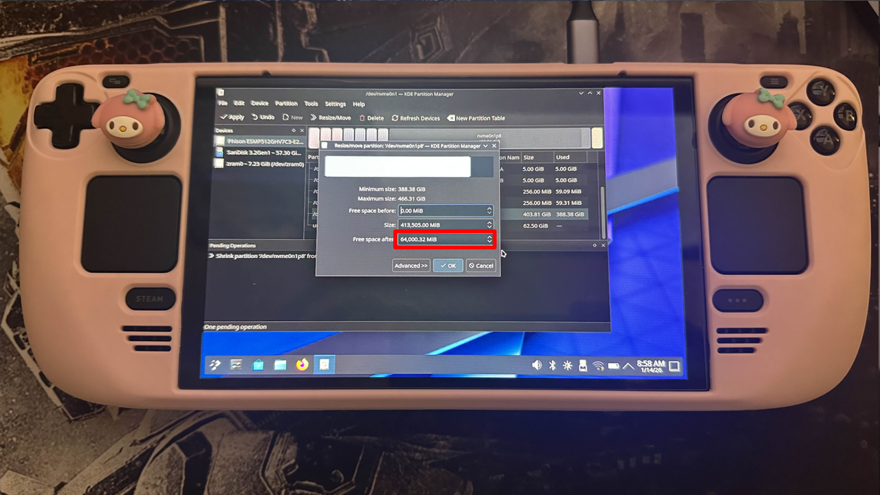 Steam Deck in SteamOS recovery