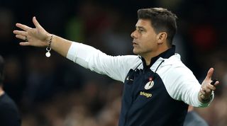 Chelsea manager Mauricio Pochettino during his side's game against Fulham in October 2023.