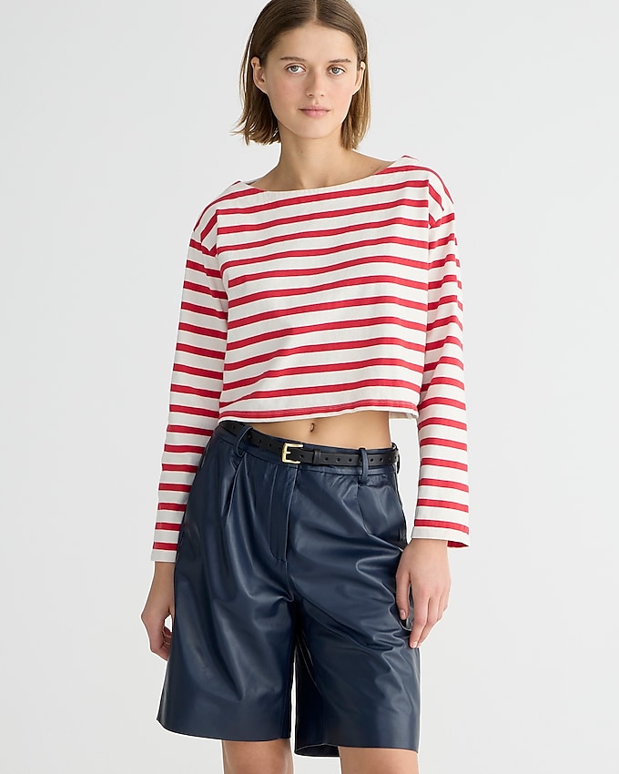 Cropped Boatneck T-Shirt