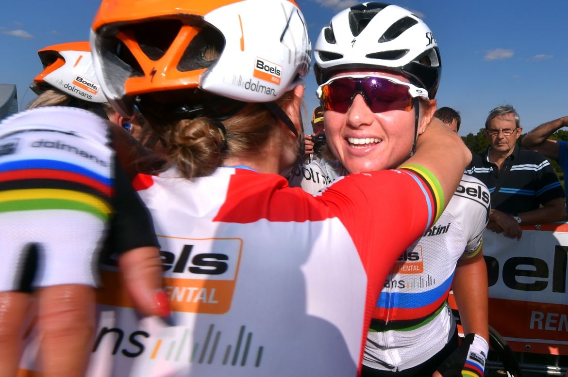 Celebrations for Blaak and the Boels Dolmans team