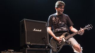 Steve Albini of Shellac performs on stage during the first day of Primavera Sound 2014 at Barts on May 28, 2014 in Barcelona, Spain