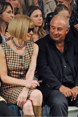 Anna Wintour and Sir Philip Green at the Topshop Unique show