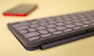 Logitech Keys-To-Go 2 keyboard with a new power button that slides to turn on and off the keyboard.