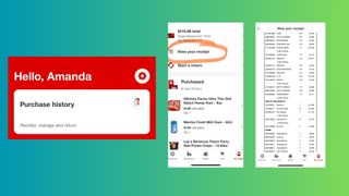 screenshot of Target receipt