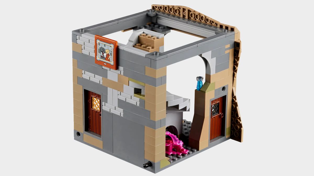 Lego D&amp;D set on a plain background