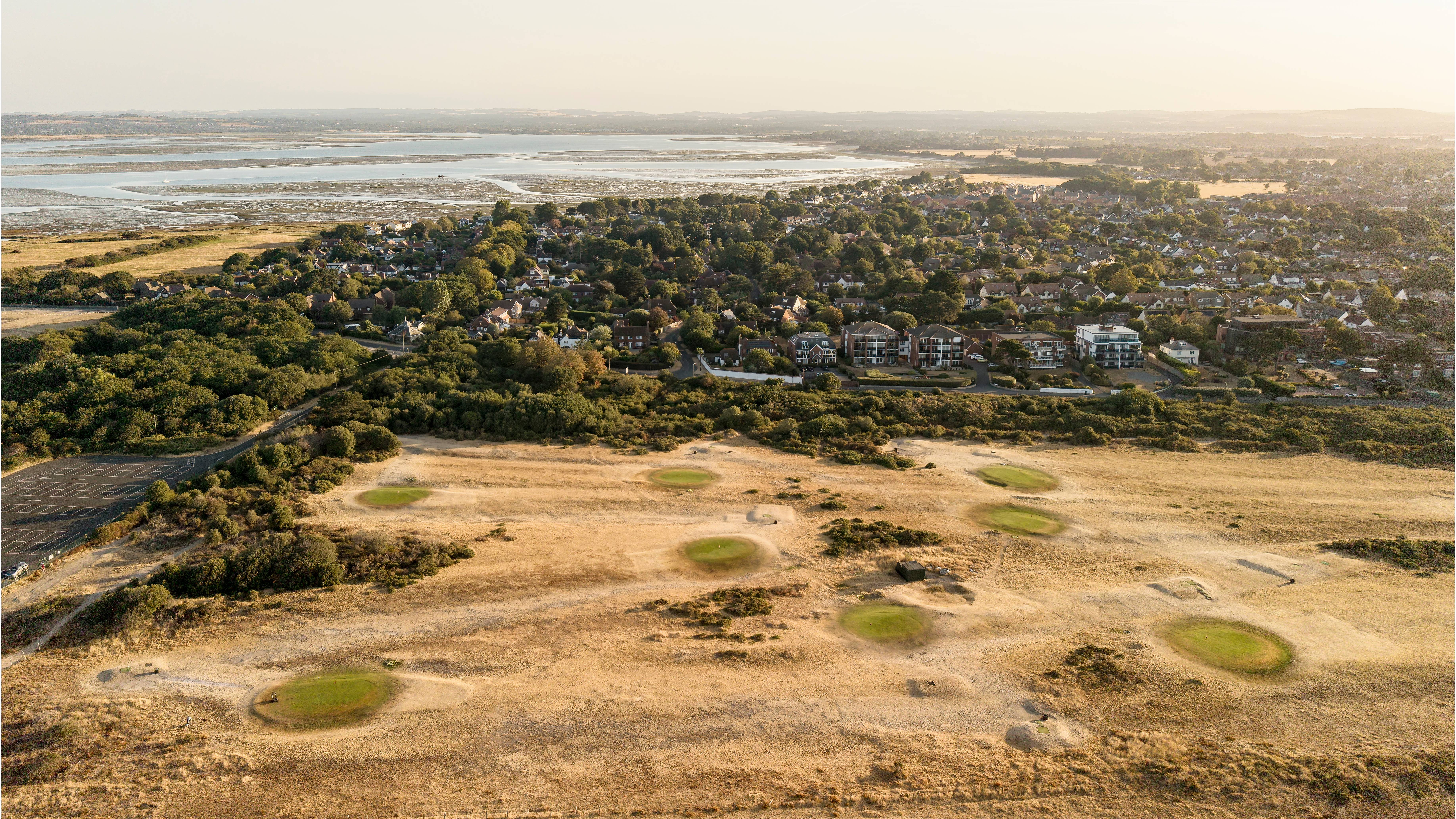 Very dry golf course at Hayling Island