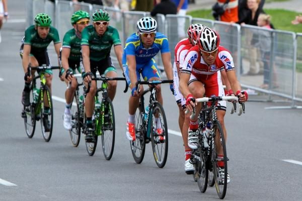 Katusha's Maxime Vantomme leading the chase