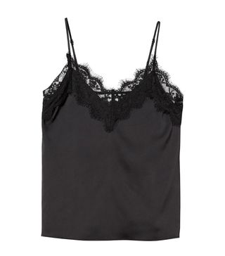 The Drop, Natalie V-Neck Lace Trimmed Camisole Tank 