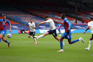 Sergio Aguero scoring against Crystal Palace