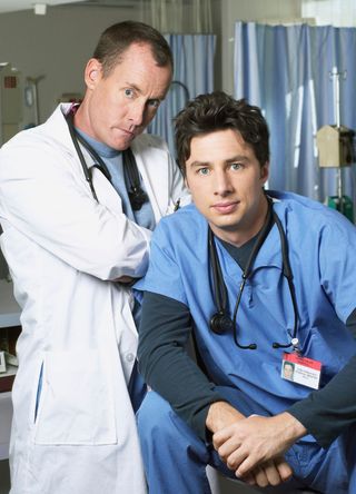 Perry Cox and Zach Braff in Scrubs.