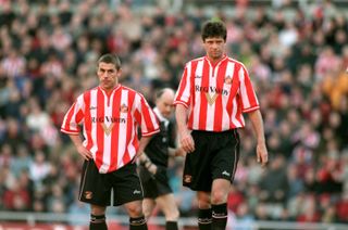 Kevin Phillips and Niall Quinn playing for Sunderland, 2000