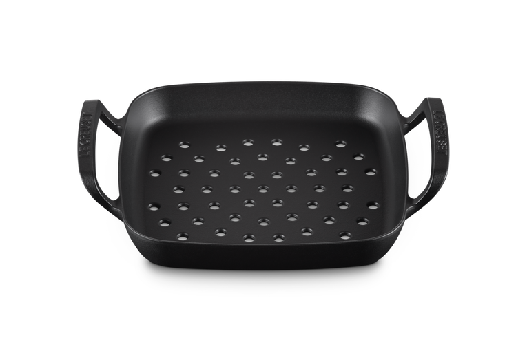 Cast Iron Bbq Outdoor Square Grilling Basket