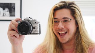 James Artaius using a Nikon Z fc, one of the best cameras for beginners