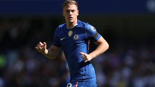 Liam Delap elegantly striding across the pitch for Chelsea in their first home League game of the season