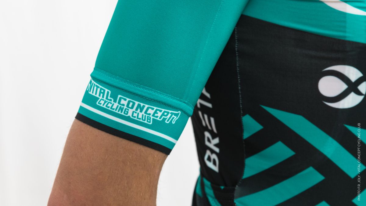 Details from the sleeve of the Vital Concept jersey