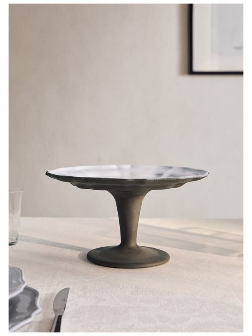 Recycled Stoneware Cake Stand - Home