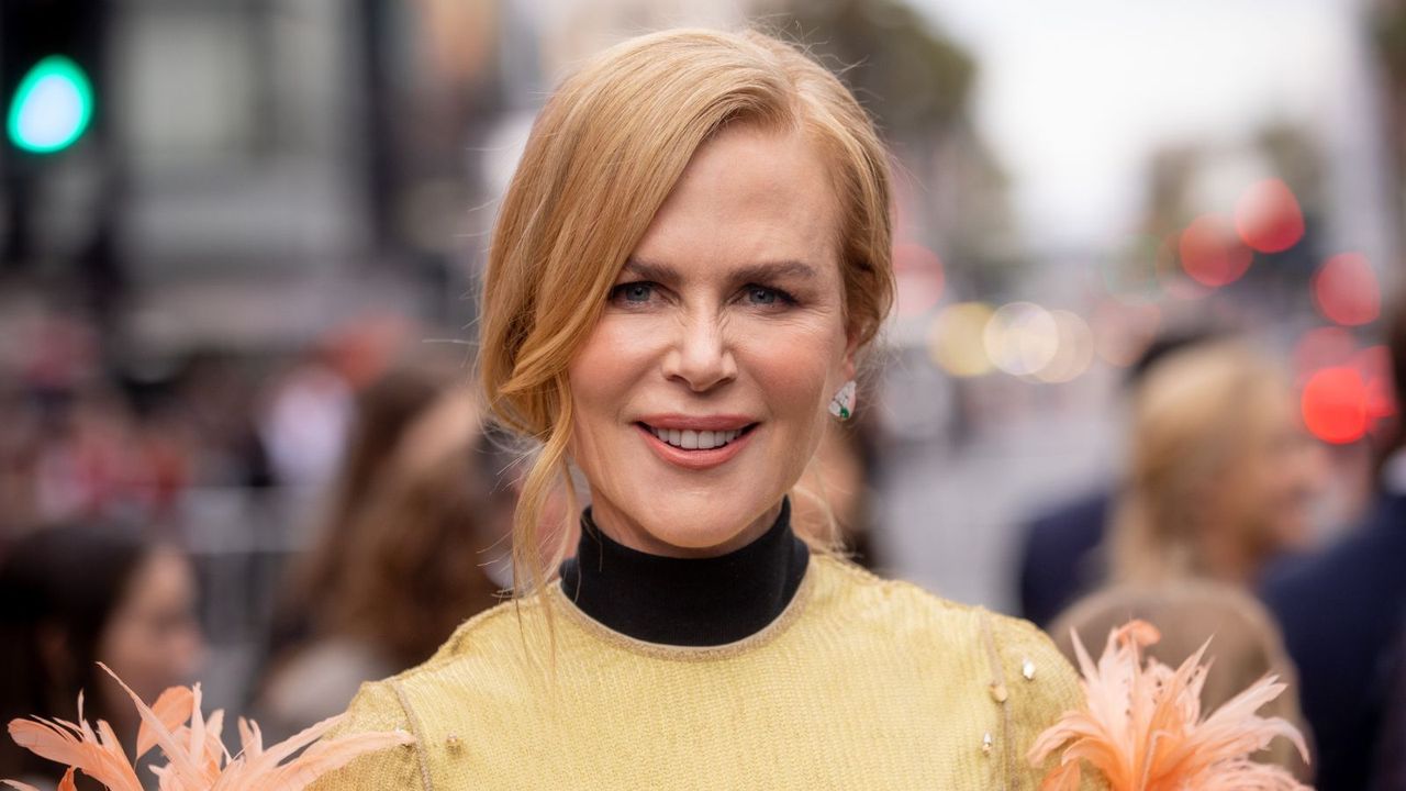 nicole kidman on a neutral background