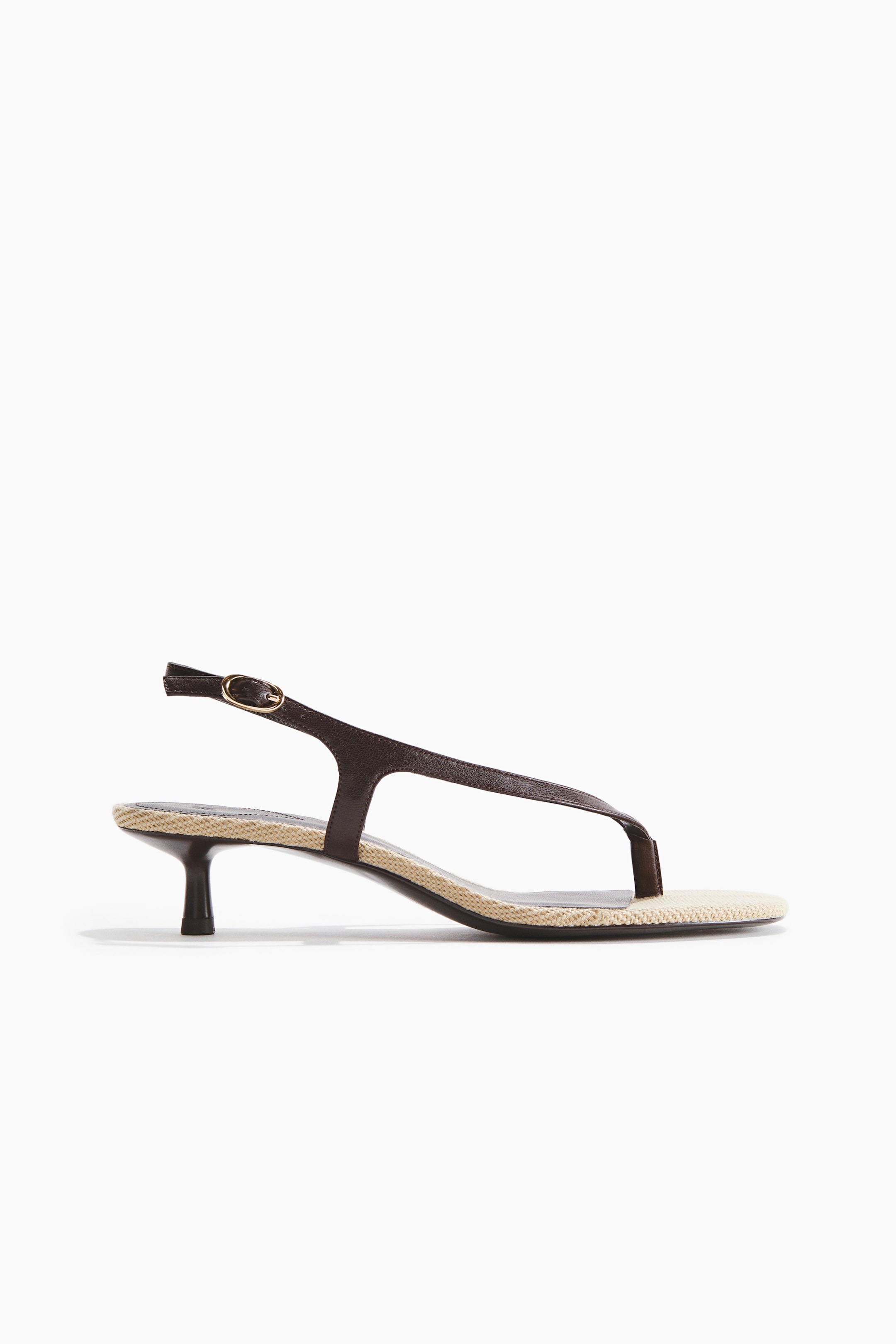 Kitten-Heeled Sandals