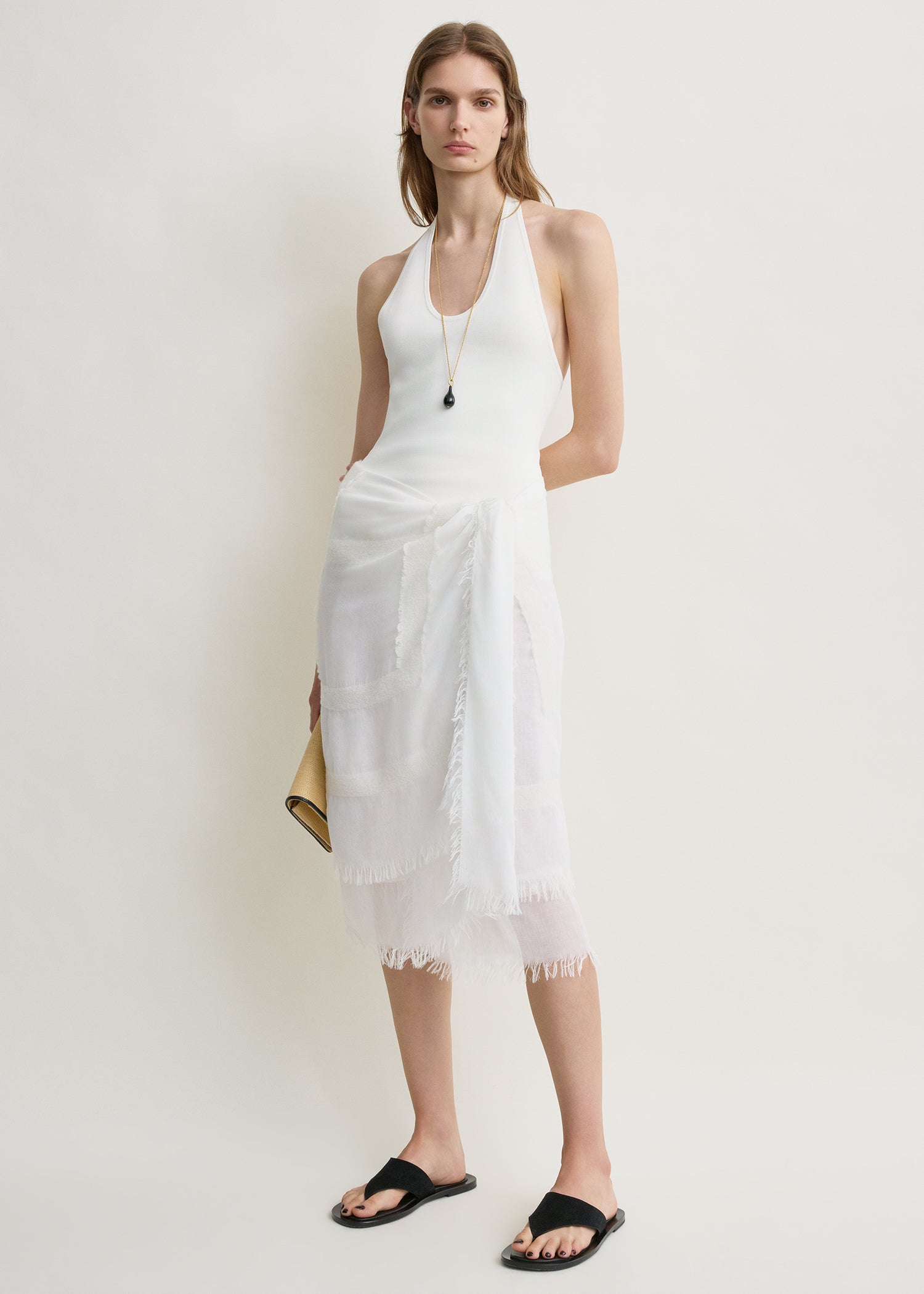 Compact Knit Halter Top Optic White - Xxs